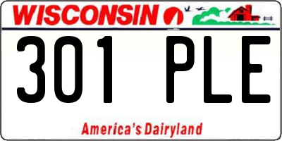 WI license plate 301PLE