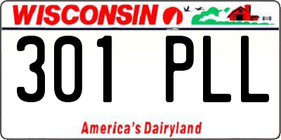 WI license plate 301PLL