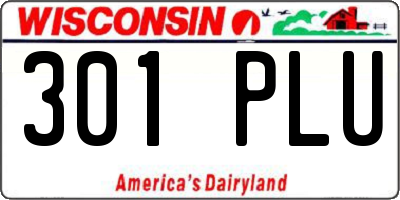 WI license plate 301PLU