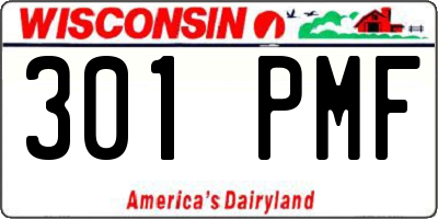 WI license plate 301PMF