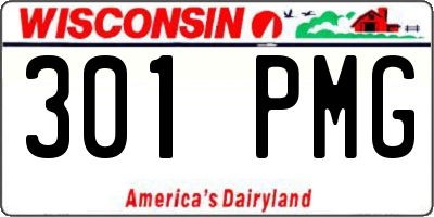 WI license plate 301PMG