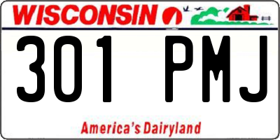 WI license plate 301PMJ