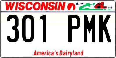 WI license plate 301PMK