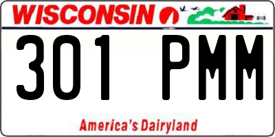 WI license plate 301PMM