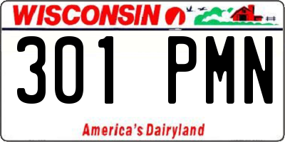 WI license plate 301PMN