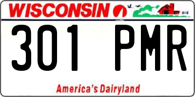 WI license plate 301PMR