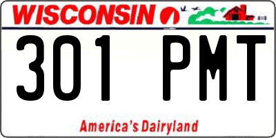 WI license plate 301PMT