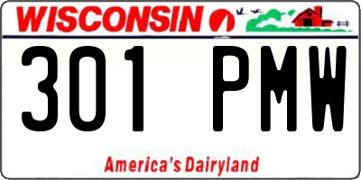 WI license plate 301PMW