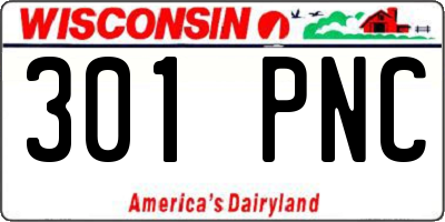 WI license plate 301PNC