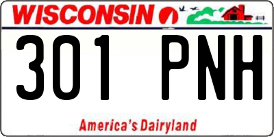 WI license plate 301PNH