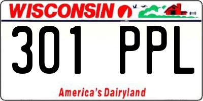 WI license plate 301PPL