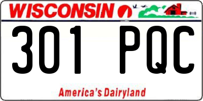 WI license plate 301PQC