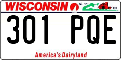 WI license plate 301PQE