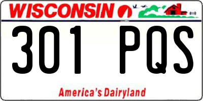 WI license plate 301PQS