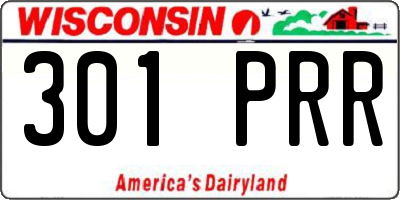 WI license plate 301PRR