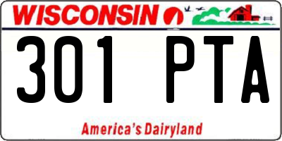 WI license plate 301PTA