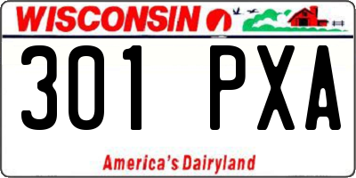 WI license plate 301PXA
