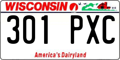 WI license plate 301PXC