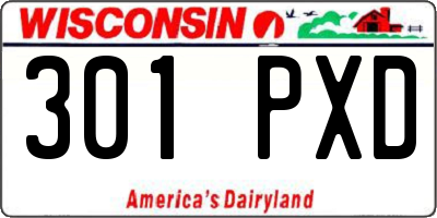 WI license plate 301PXD