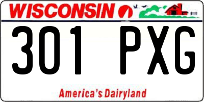 WI license plate 301PXG