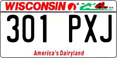 WI license plate 301PXJ
