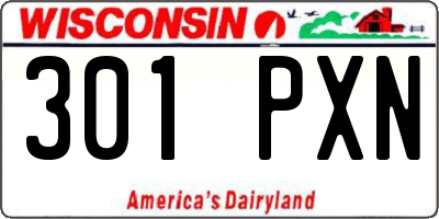 WI license plate 301PXN