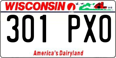 WI license plate 301PXO