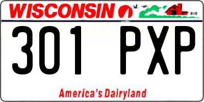 WI license plate 301PXP