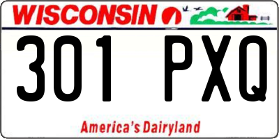 WI license plate 301PXQ