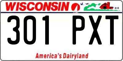 WI license plate 301PXT