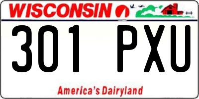 WI license plate 301PXU