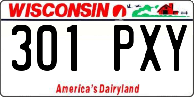 WI license plate 301PXY