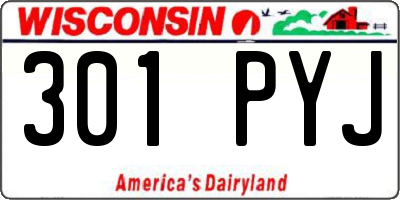 WI license plate 301PYJ