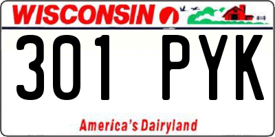 WI license plate 301PYK