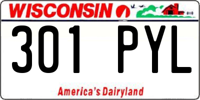 WI license plate 301PYL