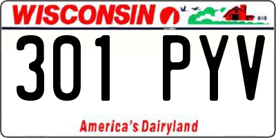 WI license plate 301PYV