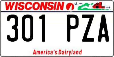 WI license plate 301PZA