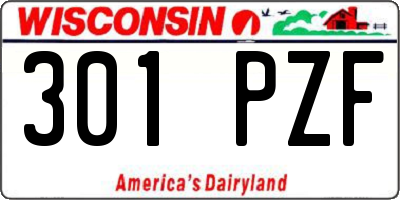 WI license plate 301PZF
