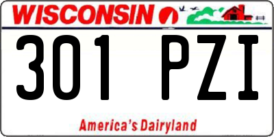 WI license plate 301PZI