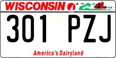 WI license plate 301PZJ