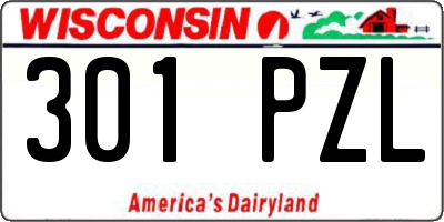 WI license plate 301PZL