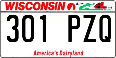 WI license plate 301PZQ
