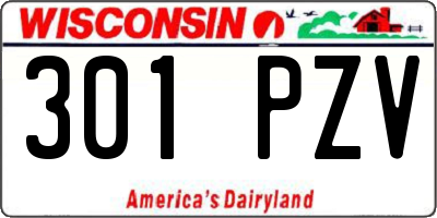 WI license plate 301PZV