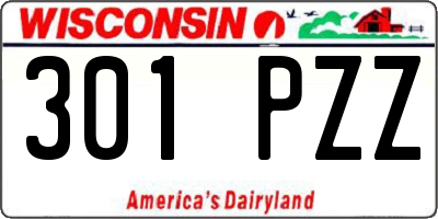 WI license plate 301PZZ