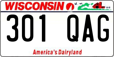 WI license plate 301QAG
