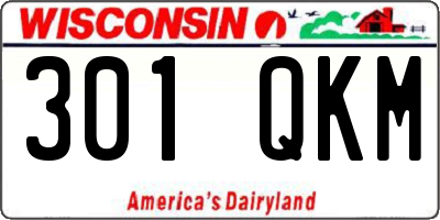 WI license plate 301QKM