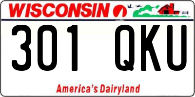 WI license plate 301QKU