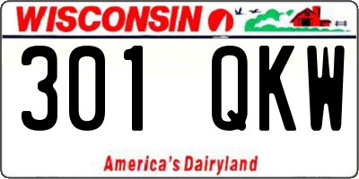 WI license plate 301QKW