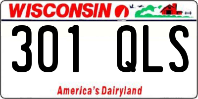 WI license plate 301QLS