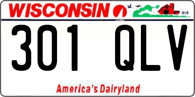 WI license plate 301QLV